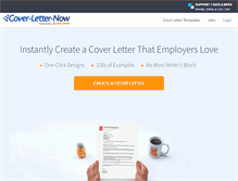 Tablet Screenshot of cover-letter-now.com